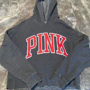 Pink cropped hoodie